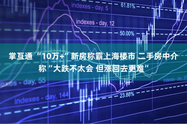 掌互通 “10万+”新房称霸上海楼市 二手房中介称“大跌不太会 但涨回去更难”
